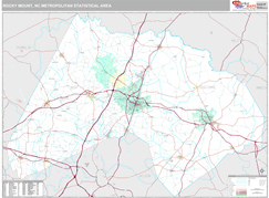 Rocky Mount Metro Area Digital Map Premium Style